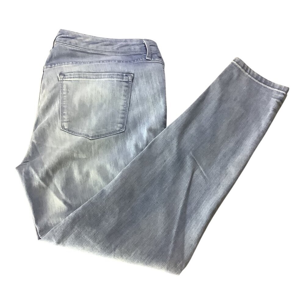 Nine West Gramercy‎ Skinny Ankle Jeans Women Size 12 Blue Distressed Five Pocket